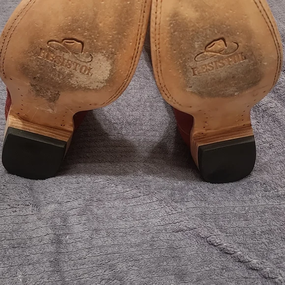 Stylish Red and Brown Western Boots 12EE - Picture 4 of 5